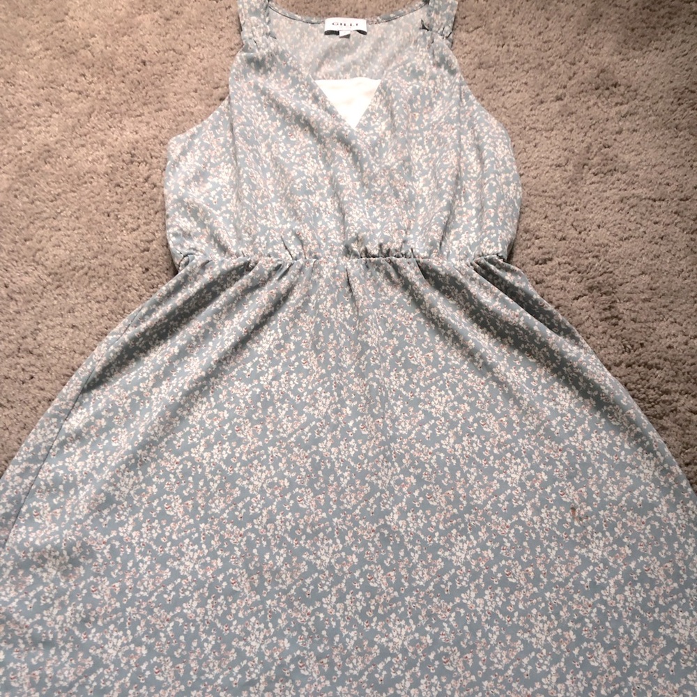 SOFT IN SPRING Floral Blue and White Dress